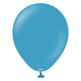 Balony lateksowe Retro Deep Blue, niebieski, 13 cm, 100 szt. Kalisan