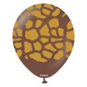 Balony lateksowe Safari Giraffe Chocolate Brown, żyrafa, brązowa, 30 cm, 25 szt. Kalisan