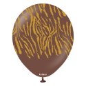 Balony lateksowe Safari Tiger Chocolate Brown, tygrys, brązowy, 30 cm, 25 szt. Kalisan