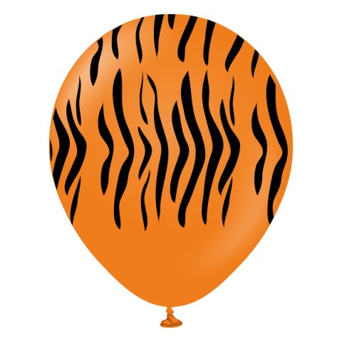 Balony lateksowe Safari Tiger Orange, tygrys, pomarańczowy, 30 cm, 25 szt. Kalisan Balony lateksowe Safari Tiger Orange, tygrys, pomarańczowy, 30 cm, 25 szt. Kalisan