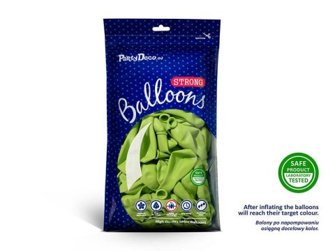 Balony lateksowe Strong, Limonkowe, Pastel Lime Green, 30cm, 50 szt. Partydeco Balony lateksowe Strong, Limonkowe, Pastel Lime Green, 30cm, 50 szt. Partydeco
