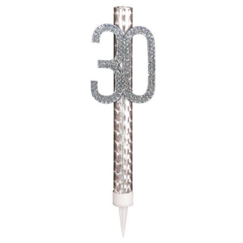 Fontanna, 30 urodziny, srebrna, 15cm Amscan / Anagram Fontanna, 30 urodziny, srebrna, 15cm Amscan / Anagram
