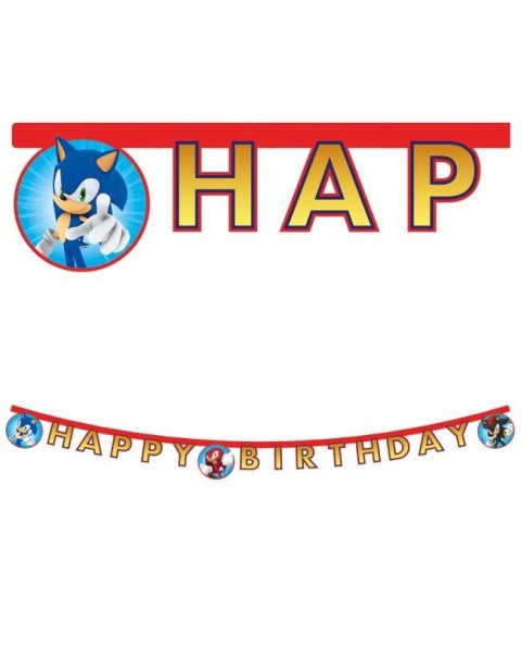 Girlanda Sonic Happy Birthday Procos Girlanda Sonic Happy Birthday Procos