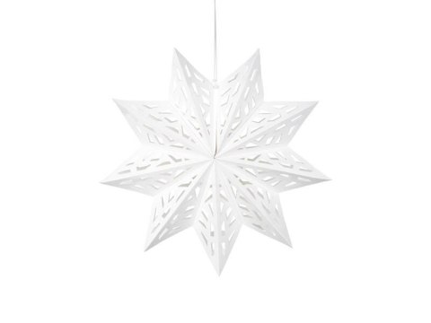 Gwiazda papierowa, 50 cm, biały Partydeco Gwiazda papierowa, 50 cm, biały Partydeco