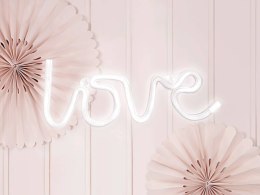 Neon LED - Love, biały, 34,5x13cm Partydeco