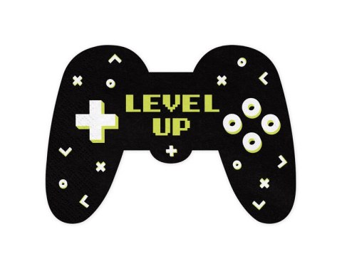 Serwetki papierowe Gamepad, 22.7 x 32 cm, 12 sztuk Partydeco Serwetki papierowe Gamepad, 22.7 x 32 cm, 12 sztuk Partydeco