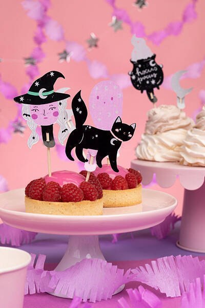 Toppery do babeczek Halloween 14cm 6szt. Partydeco Toppery do babeczek Halloween 14cm 6szt. Partydeco