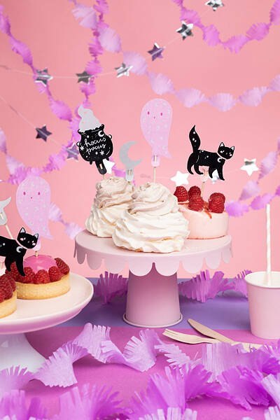Toppery do babeczek Halloween 14cm 6szt. Partydeco Toppery do babeczek Halloween 14cm 6szt. Partydeco