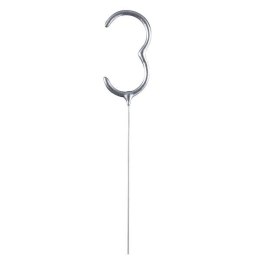 Zimne ognie srebrna cyfra 3, 17cm Amscan / Anagram