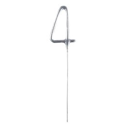Zimne ognie srebrna cyfra 4, 17cm Amscan / Anagram