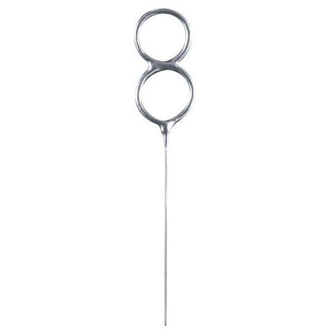 Zimne ognie srebrna cyfra 8, 17cm Amscan / Anagram Zimne ognie srebrna cyfra 8, 17cm Amscan / Anagram