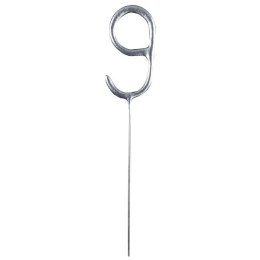 Zimne ognie srebrna cyfra 9, 17cm Amscan / Anagram
