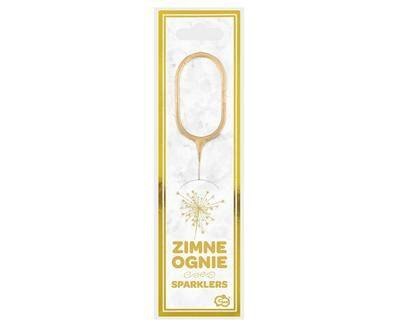 Zimne ognie złota cyfra 0, 17cm Godan Zimne ognie złota cyfra 0, 17cm Godan