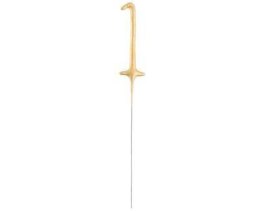 Zimne ognie złota cyfra 1, 17cm Godan