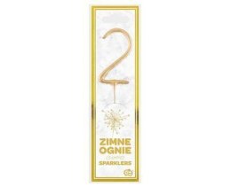 Zimne ognie złota cyfra 2, 17cm Godan