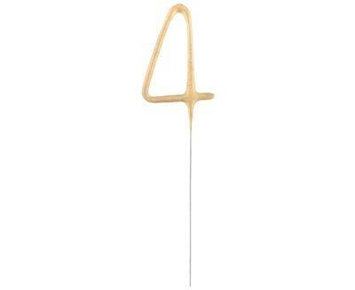Zimne ognie złota cyfra 4, 17cm Godan Zimne ognie złota cyfra 4, 17cm Godan