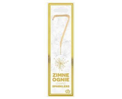 Zimne ognie złota cyfra 7, 17cm Godan Zimne ognie złota cyfra 7, 17cm Godan