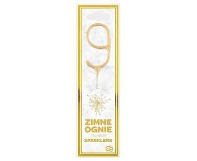 Zimne ognie złota cyfra 9, 17cm Godan Zimne ognie złota cyfra 9, 17cm Godan