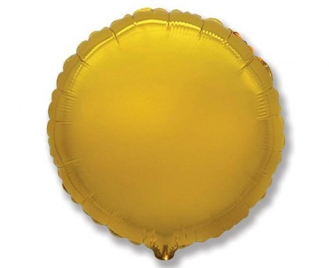 Balon Foliowy okrągły, złoty, 46 cm Flexmetal Balon Foliowy okrągły, złoty, 46 cm Flexmetal