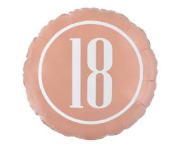 Balon foliowy 18, różowe złoto, 46 cm Godan