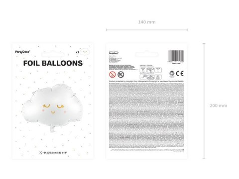 Balon foliowy Chmurka, 51x35.5cm Partydeco Balon foliowy Chmurka, 51x35.5cm Partydeco