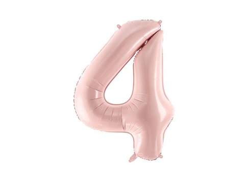 Balon foliowy Cyfra ''4'', 72cm, jasny różowy Partydeco Balon foliowy Cyfra ''4'', 72cm, jasny różowy Partydeco