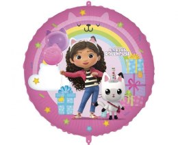 Balon foliowy, Koci Domek Gabi, Gabby's Dollhouse z obciążnikiem, 46 cm Procos