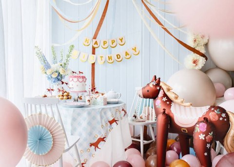 Balon foliowy Koń stojący dekoracja, 126 cm Partydeco Balon foliowy Koń stojący dekoracja, 126 cm Partydeco