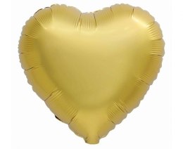 Balon foliowy Serce, matowe, antyczne złoto, 46cm Godan