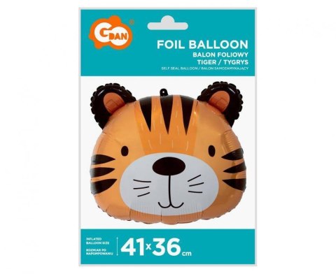 Balon foliowy Tygrys, 41x36 cm Godan Balon foliowy Tygrys, 41x36 cm Godan