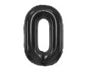 Balon foliowy, cyfra 0, czarne matowe, 85 cm Godan