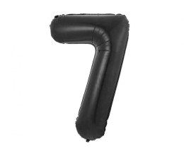 Balon foliowy, cyfra 7, czarne matowe, 85 cm Godan