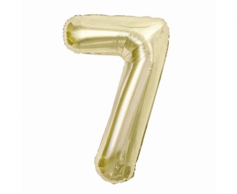 Balon foliowy, cyfra 7, złota, szampańska, 85 cm Godan Balon foliowy, cyfra 7, złota, szampańska, 85 cm Godan