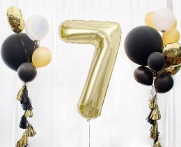 Balon foliowy, cyfra 7, złota, szampańska, 85 cm Godan