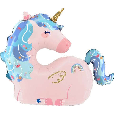 Balon foliowy jednorożec, Maritime Unicorn, 102cm Grabo Balon foliowy jednorożec, Maritime Unicorn, 102cm Grabo