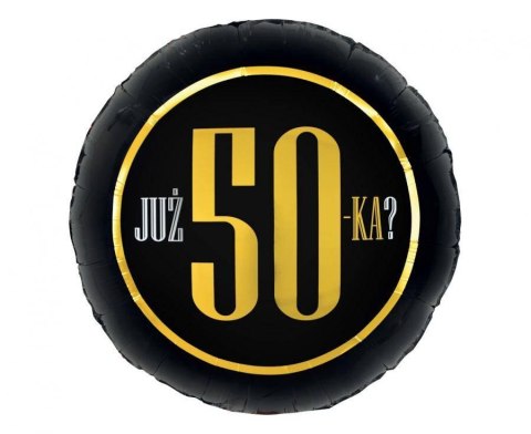 Balon foliowy na 50 urodziny - Już 50-ka?, 46cm Godan Balon foliowy na 50 urodziny - Już 50-ka?, 46cm Godan