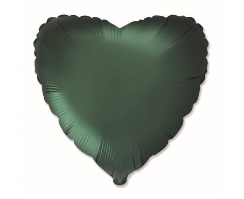 Balon foliowy serce, satynowy, ciemno zielone, 45cm, Flexmetal Flexmetal Balon foliowy serce, satynowy, ciemno zielone, 45cm, Flexmetal Flexmetal