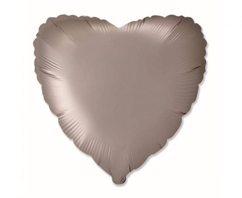Balon foliowy serce, satynowy, szary, 45cm, Flexmetal Flexmetal Balon foliowy serce, satynowy, szary, 45cm, Flexmetal Flexmetal