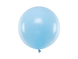 Balon lateksowy Gigant, Niebieski, Pastel Baby Blue, 60cm, 1szt Partydeco