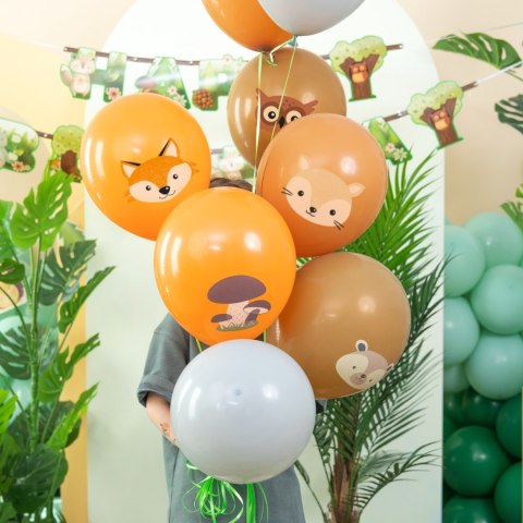 Balony Leśni przyjaciele, 8szt., 30cm PartyPal Balony Leśni przyjaciele, 8szt., 30cm PartyPal