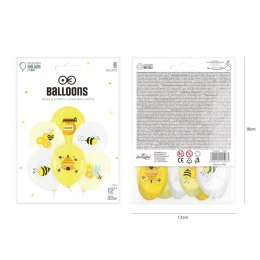 Balony Pszczoły 30cm, 6szt. PartyPal