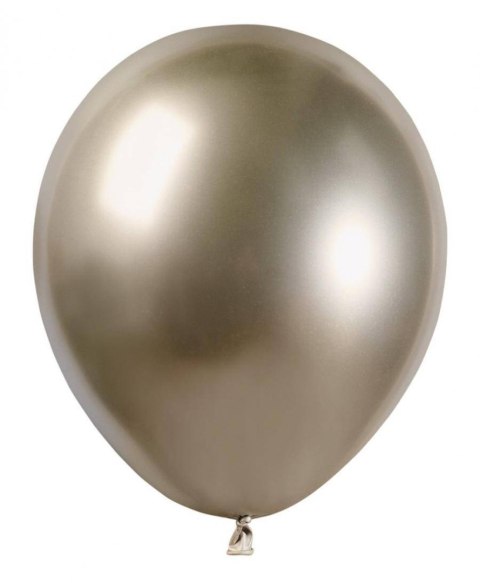Balony Złote, Szampańskie, Shiny Chrome, 12cm, 100 szt. Gemar Balony Złote, Szampańskie, Shiny Chrome, 12cm, 100 szt. Gemar