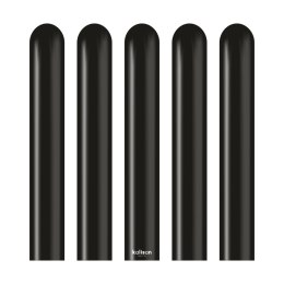 Balony do modelowania 260M, Standard Black, Czarne 115cm, 100 szt. Kalisan