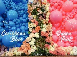 Balony lateksowe Caribbean Blue, niebieskie, 13cm, 100 szt. Kalisan