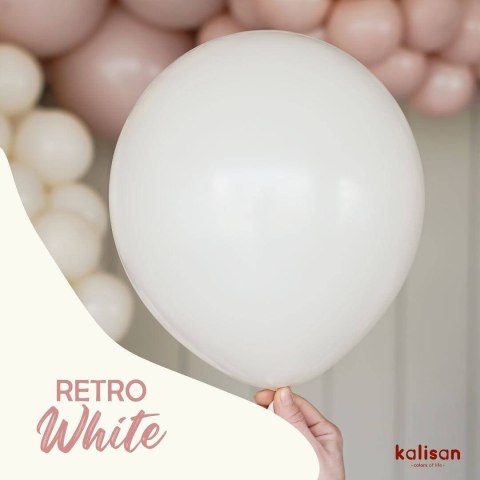 Balony lateksowe Kalisan Retro White, biały, 30 cm, 500 szt. Kalisan Balony lateksowe Kalisan Retro White, biały, 30 cm, 500 szt. Kalisan