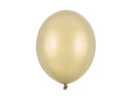 Balony lateksowe Strong, Złote, Metallic Cold Gold, 30cm, 100szt Partydeco