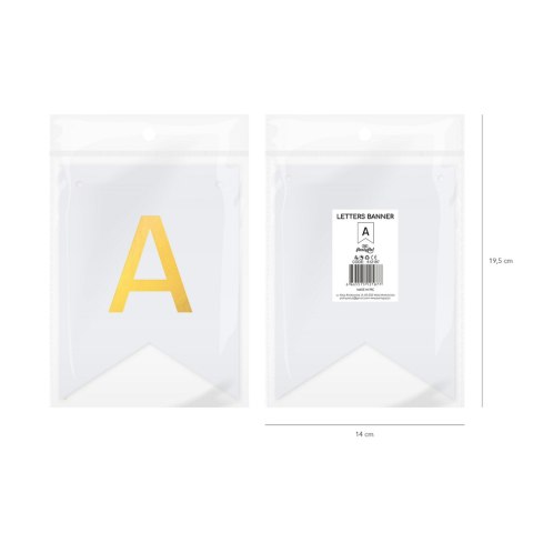 Baner DIY 16x12 cm - literka A Flowballoons Baner DIY 16x12 cm - literka A Flowballoons