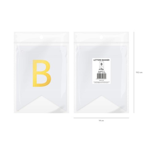 Baner DIY 16x12 cm - literka B Flowballoons Baner DIY 16x12 cm - literka B Flowballoons