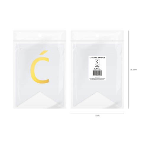 Baner DIY 16x12 cm - literka Ć Flowballoons Baner DIY 16x12 cm - literka Ć Flowballoons
