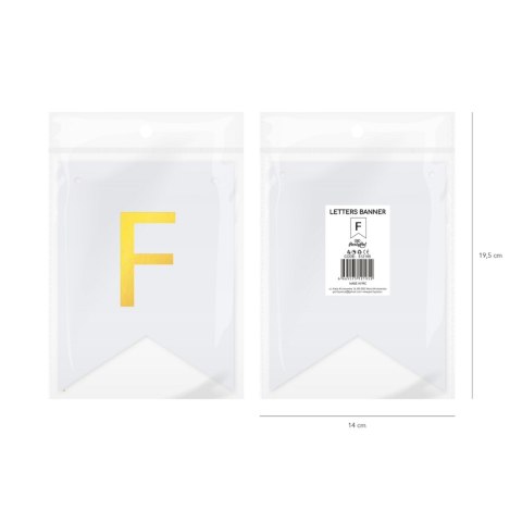 Baner DIY 16x12 cm - literka F Flowballoons Baner DIY 16x12 cm - literka F Flowballoons